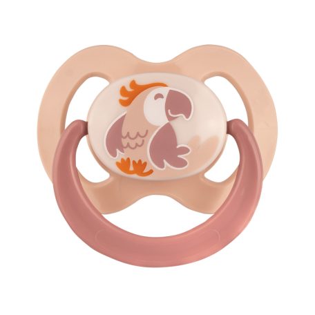 Baby-Nova szilikon fogszabályzós cumi 6-18 hó 2db/csom.- zsiráf/papagáj  