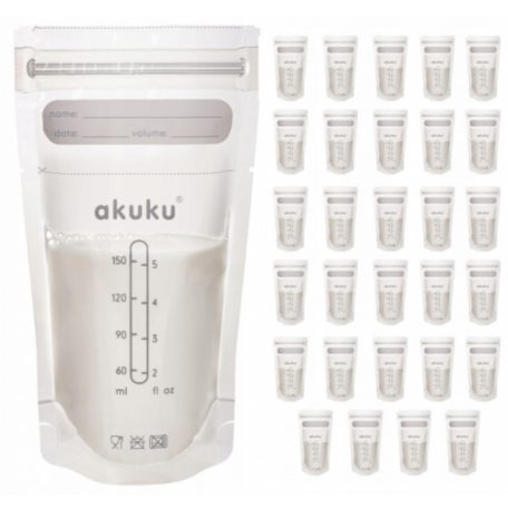 Akuku tejtároló zacskó 150 ml - 30 db 