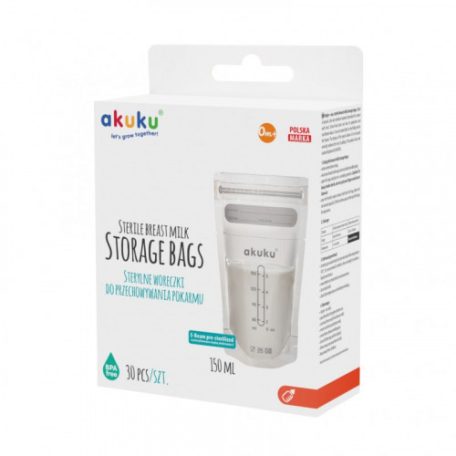 Akuku tejtároló zacskó 150 ml - 30 db 