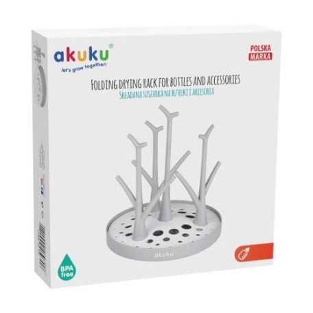 Akuku cumisüveg szárító és csepegtető - szürke