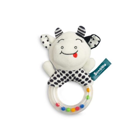 Sensillo plüss csörgő fekete/fehér - boci 