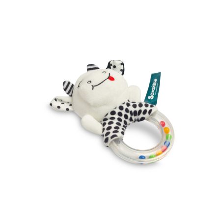 Sensillo plüss csörgő fekete/fehér - boci 