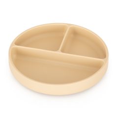   P&M Szilikon osztott tányér, kerek Take&Match Desert Sand 6m+