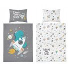 Pamut ágynemű huzat 90*120 cm - Dinó űrkaland