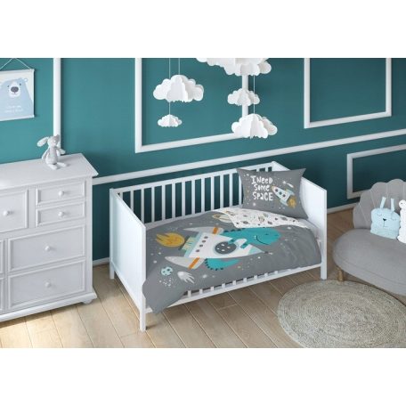 Pamut ágynemű huzat 90*120 cm - Dinó űrkaland