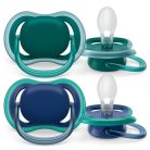 Philips AVENT SCF085/31 Ultra air játszócumi 6-18hó zöld/kék fiús, 2 db