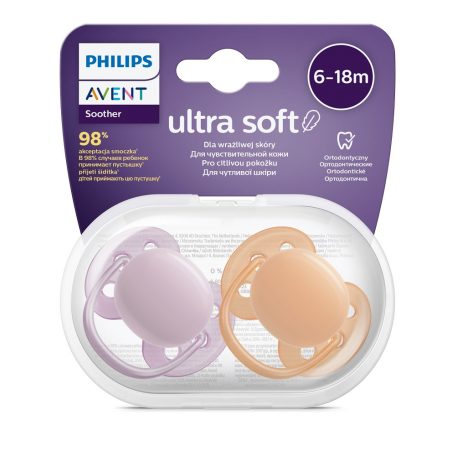 Philips AVENT SCF091/33 Ultra soft Premium Játszócumi 6-18hó neutral lányos, 2 db