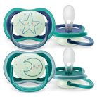 Philips AVENT SCF376/13  Ultra air Nighttime játszócumi 6-18 hó  - fiús mintás 