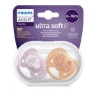 Philips AVENT SCF091/18 Ultrasoft Premium játszócumi 6-18hó lányos, 2 db
