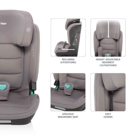 Zopa Matrix I-Size autósülés 100-150 cm - Boss Grey