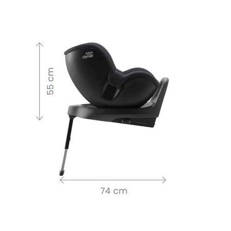 Britax Römer Dualfix M Plus 360°-ban forgatható autósülés 61-105 cm - Space Black