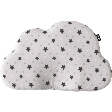 Zopa párna babáknak laposfejűség elleni memóriahabos ergonomikus - Felhő alakú Pink stars