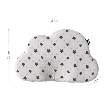 Zopa párna babáknak laposfejűség elleni memóriahabos ergonomikus - Felhő alakú Mint stars