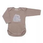 Babastar hosszú ujjú pamut body (80) Best Friend's! mogyoró