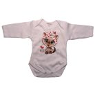 Babastar hosszú ujjú pamut body (50) Cica pillangóval 