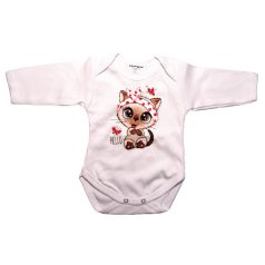 Babastar hosszú ujjú pamut body (56) Cica pillangóval 