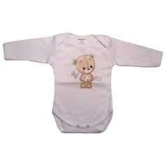 Babastar hosszú ujjú pamut body (56) Maci és pillangó 