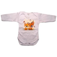 Babastar hosszú ujjú pamut body (56) Őzike&róka 