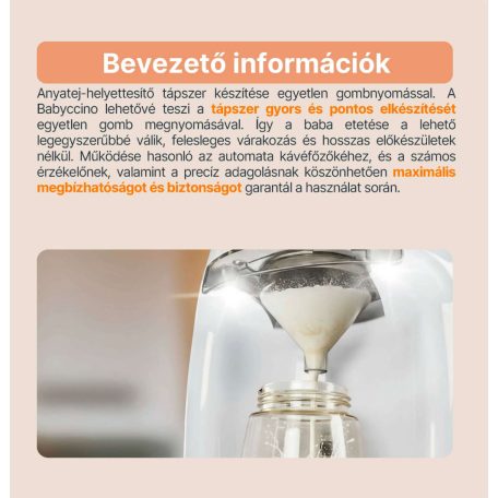 Zopa Babyccino automata tápszerkészítő készülék - Fehér