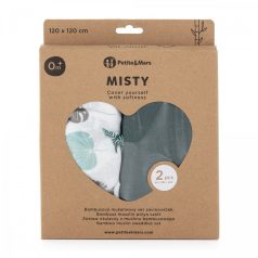   P&M Bambusz muszlin 2db-os kifogó szett 120×120 cm - Misty Green Leaves