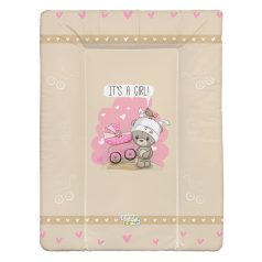   Babastar puha pelenkázó lap 50*70 cm - It's a girl ! maci babakocsi bézs