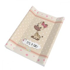   Babastar merev pelenkázó lap 50*70 cm - It's a girl ! zsiráf bézs