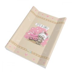   Babastar merev pelenkázó lap 50*70 cm - It's a girl ! maci babakocsi bézs