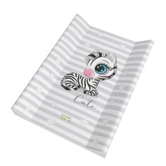   Babastar puha 2 ékes pelenkázó lap 50*70 cm - világos szürke zebra