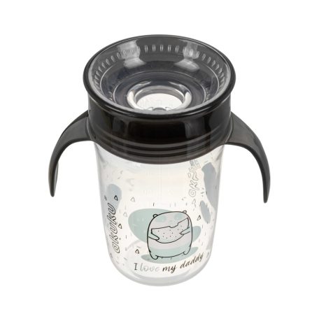 Akuku Non-Spill Cup 9+ varázslatos pohár 240ml - fekete