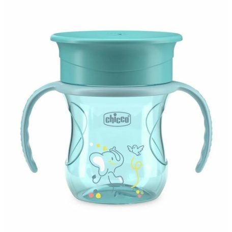 Chicco Perfect  Cup 360° itatópohár 200ml - 12m+ zöld elefánt 