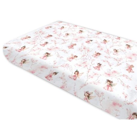 Baby Shop 60*120 cm pamut,gumis lepedő - Varázsló tündér rózsaszín 