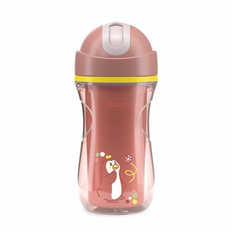 Chicco Sport Cup duplafalú, szívószálas itatókulacs 14m+ pingvin