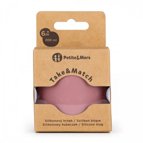 P&M Szilikon bögre Take&Match Dusty Rose 6m+