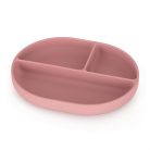 P&M Szilikon osztott tányér, ovális Take&Match Dusty Rose 6m+