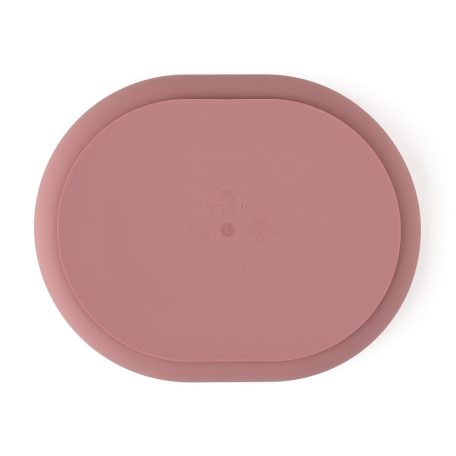 P&M Szilikon osztott tányér, ovális Take&Match Dusty Rose 6m+