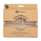 P&M Szilikon osztott tányér, ovális Take&Match Desert Sand 6m+