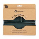 P&M Szilikon osztott tányér, ovális Take&Match Misty Green 6m+