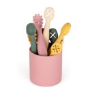 P&M Szilikon gyakorló kanál szett 3 db Take&Match  Misty Green 6m+