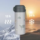 Zopa 350 ml-es termosz szívószállal és szilikon fogantyúval - Mountains