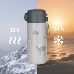   Zopa 350 ml-es termosz szívószállal és szilikon fogantyúval - Mountains