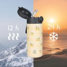 Zopa 350 ml-es termosz szívószállal és szilikon fogantyúval - Wild Gepard