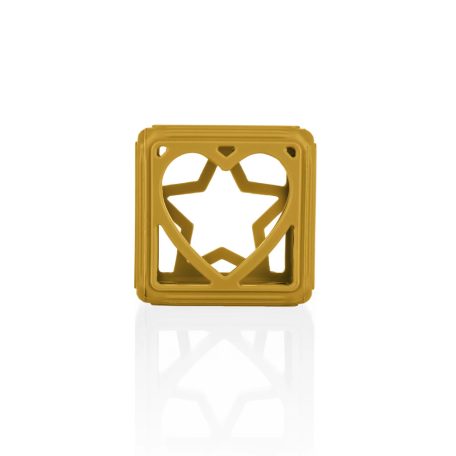 Zopa Square Szilikon rágóka - Mustard Yellow