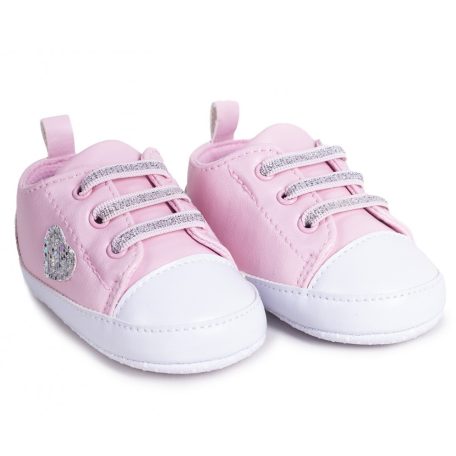 Yo! Bébi Kocsicipő 0-6 hó rózsaszín szívvel