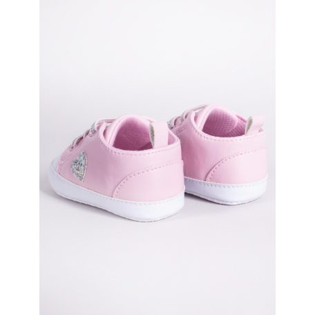 Yo! Bébi Kocsicipő 0-6 hó rózsaszín szívvel