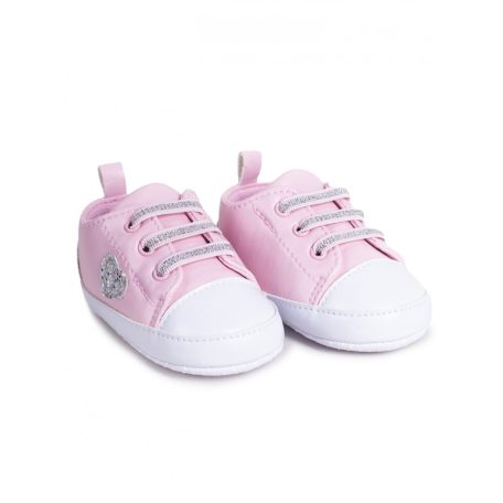 Yo! Bébi Kocsicipő 0-6 hó rózsaszín szívvel