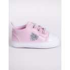 Yo! Bébi Kocsicipő 0-6 hó rózsaszín szívvel