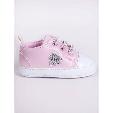 Yo! Bébi Kocsicipő 0-6 hó rózsaszín szívvel