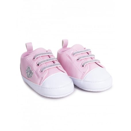 Yo! Bébi Kocsicipő 6-12 hó rózsaszín szívvel