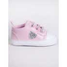 Yo! Bébi Kocsicipő 6-12 hó rózsaszín szívvel