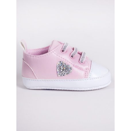 Yo! Bébi Kocsicipő 6-12 hó rózsaszín szívvel